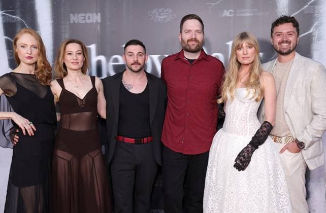 Shelby Oaks Premiere - LA Chris Stuckmann, Emily Bennett, Anthony Baldasare, Camille Sullivan, Eric Francis Melaragni, Sarah Durn At The Los Angeles Premiere Of Neon s Shelby Oaks At The Egyptian Theater In Hollywood CA, USA on September 29, 2025. Photo by Fati S ABACAPRESS.COM Los Angeles CA United States  Copyright: xFatixSadou ABACAPRESS.COMx