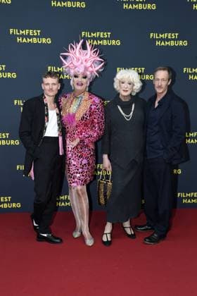 Johannes Hegemann, Olivia Jones ,Lilo Wanders and Stephan Kampwirth at the premiere OLIVIA at the Filmfest Hamburg in Hamburg on 29 09 2025