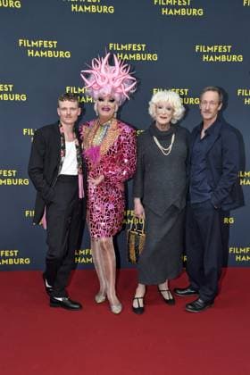 Johannes Hegemann, Olivia Jones ,Lilo Wanders and Stephan Kampwirth at the premiere OLIVIA at the Filmfest Hamburg in Hamburg on 29 09 2025