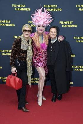 Julian F M Stoeckel, Olivia Jones and Guido Maria Kretschmer at the premiere of OLIVIA at the Filmfest Hamburg in Hamburg on 29 09 2025
