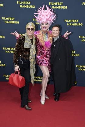 Julian F M Stoeckel, Olivia Jones and Guido Maria Kretschmer at the premiere of OLIVIA at the Filmfest Hamburg in Hamburg on 29 09 2025