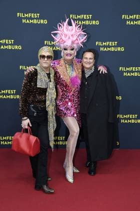 Julian F M Stoeckel, Olivia Jones and Guido Maria Kretschmer at the premiere of OLIVIA at the Filmfest Hamburg in Hamburg on 29 09 2025