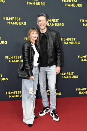 Steffen Hallaschka with his wife Anne Kathrin Hallaschka at the OLIVIA premiere as part of the Hamburg Film Festival in Hamburg on 29 09 2025