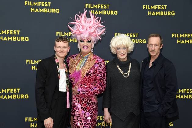 Johannes Hegemann, Olivia Jones ,Lilo Wanders and Stephan Kampwirth at the premiere OLIVIA at the Filmfest Hamburg in Hamburg on 29 09 2025