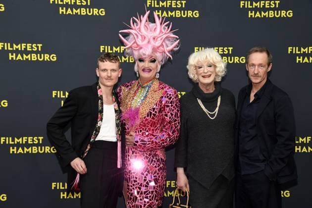 Johannes Hegemann, Olivia Jones ,Lilo Wanders and Stephan Kampwirth at the premiere OLIVIA at the Filmfest Hamburg in Hamburg on 29 09 2025
