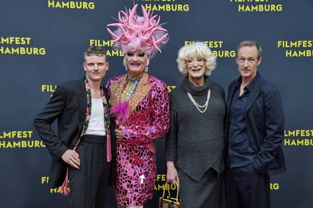 Johannes Hegemann, Olivia Jones ,Lilo Wanders and Stephan Kampwirth at the premiere OLIVIA at the Filmfest Hamburg in Hamburg on 29 09 2025