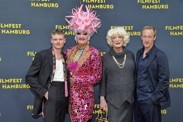 Johannes Hegemann, Olivia Jones ,Lilo Wanders and Stephan Kampwirth at the premiere OLIVIA at the Filmfest Hamburg in Hamburg on 29 09 2025