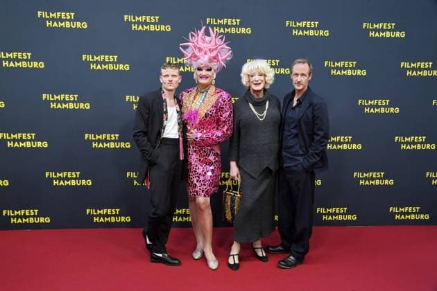 Johannes Hegemann, Olivia Jones ,Lilo Wanders and Stephan Kampwirth at the premiere OLIVIA at the Filmfest Hamburg in Hamburg on 29 09 2025