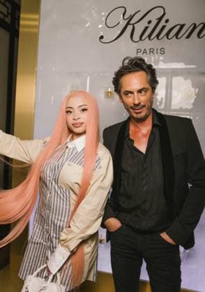 The rapper Ice Spice and Kilian Hennessy at the Kilian Paris party at the Plaza Athénée as part of Paris Fashion Week Collection Femme Prêt à Porter Printemps Eté 2026 in Paris PFW on September 29, 2025 Sam Delpechage Bestimage Celebs attend the Kilian Paris Angels Share Launch Party as part of Paris Fashion Week on September 29, 2025 in Paris France  Copyright: xSamxDelpechx xBestimagexSamxDelpechx xBestimagex