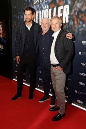 Jonas Boldt, Rudi Völler and Michael Reschke at the premiere of the Sky documentary Rudi Völler There is only one at the Gibson Club Frankfurt am Main, 29 09 2025 Foto:xP.xBackx xFuturexImagex voeller_5932