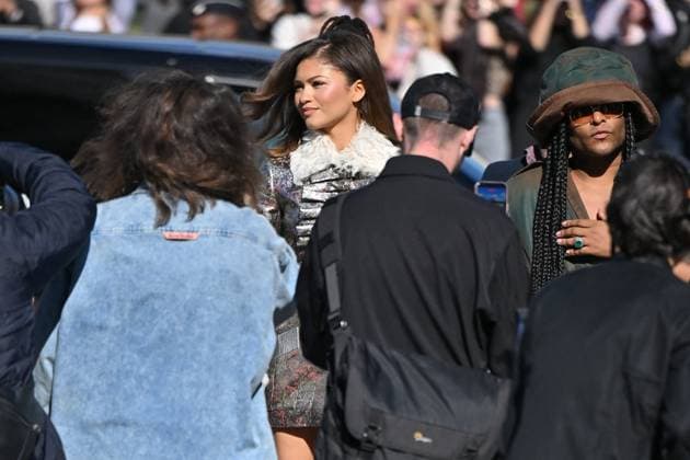 PFW Louis Vuitton Outside Arrivals Zendaya arriving at Louis Vuitton Fashion Show during Paris Fashion Week in Paris, France on September 30, 2025. Photo by Julien Reynaud APS-Medias ABACAPRESS.COM Paris France  Copyright: xReynaudxJulien APS-Medias ABACAx