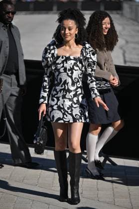 PFW Louis Vuitton Outside Arrivals Chase Infiniti arriving at Louis Vuitton Fashion Show during Paris Fashion Week in Paris, France on September 30, 2025. Photo by Julien Reynaud APS-Medias ABACAPRESS.COM Paris France  Copyright: xReynaudxJulien APS-Medias ABACAx