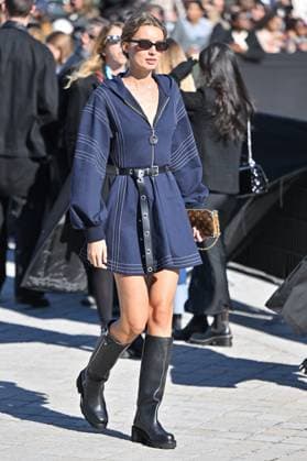 PFW Louis Vuitton Outside Arrivals Giulia Maenza arriving at Louis Vuitton Fashion Show during Paris Fashion Week in Paris, France on September 30, 2025. Photo by Julien Reynaud APS-Medias ABACAPRESS.COM Paris France  Copyright: xReynaudxJulien APS-Medias ABACAx