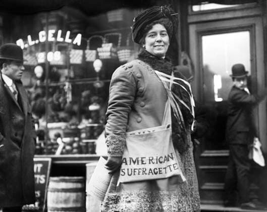 Suffrage Movement Mrs. H. Riordan, Suffragette, New York City, New York, USA, Bain News Service, 1910 Copyright: xJTxVintagex
