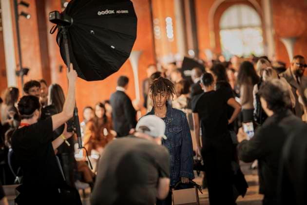 PFW - Louis Vuitton Front Row Jaden Smith at the Louis Vuitton fashion show as part of Spring Summer 2026 Paris Fashion Week held at The Louvre on September 30, 2025 in Paris, France. Photo by Eliot Blondet ABACAPRESS.COM Paris France France  Copyright: xBlondetxEliot ABACAx
