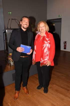 Marek Wiechers Cultural Affairs Officer Sabine Leutheusser Schnarrenberger Federal Minister of Justice a D Munich 30 09 2025 Literaturhaus Publizistikpreis 2025 to journalist Annette Rammelsberger SZ Publizistikpreis is endowed with 10,000 euros is awarded every three years, alternating with the Literature and Translation Prize Munich
