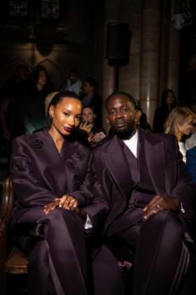 Nigerian actress Temiloluwa Otedola and her partner Nigerian singer Mr Eazi Oluwatosin Oluwole Ajibade at the Front Row Casablanca Womenswear Spring Summer 2026 show as part of Paris Fashion Week PFW , 23 avenue georges V, Paris, France, October 01, 2025 Pierre Perusseau Bestimage Front Row Casablanca Womenswear Spring Summer 2026 show as part of Paris Fashion Week on October 01, 2025 in Paris France Paris France  Copyright: xTizianoxDaxSilvax-xPierrexPerusseaux xBestimagexTizianoxDaxSilvax-xPierrexPerusseaux xBestimagex