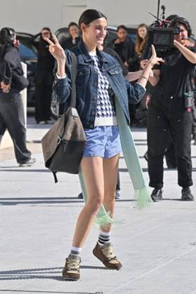 PFW Dior Outside Arrivals Nine D Urso arriving at Dior Show during Paris Fashion Week in Paris, France on October 1, 2025. Photo by Julien Reynaud APS-Medias ABACAPRESS.COM Paris France  Copyright: xReynaudxJulien APS-Medias ABACAx