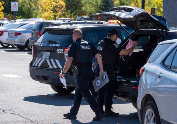October 1, 2025, Laval, Pq, CANADA: Laval police respond to a shooting in Laval, Que., on Wednesday, Oct. 1, 2025. Laval CANADA  - ZUMAc35_ 20251001_zaf_c35_055 Copyright: xChristinnexMuschix