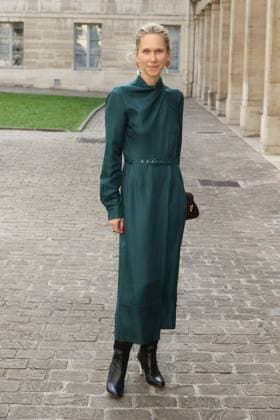 PFW - Gabriela Hearst Photocall Indre Rockefeller attends the Gabriela Hearst Womenswear Spring Summer 2026 show as part of Paris Fashion Week in Paris, France on October 01, 2025. Photo by Jerome Domine ABACAPRESS.COM France  Copyright: xDominexJerome ABACAx