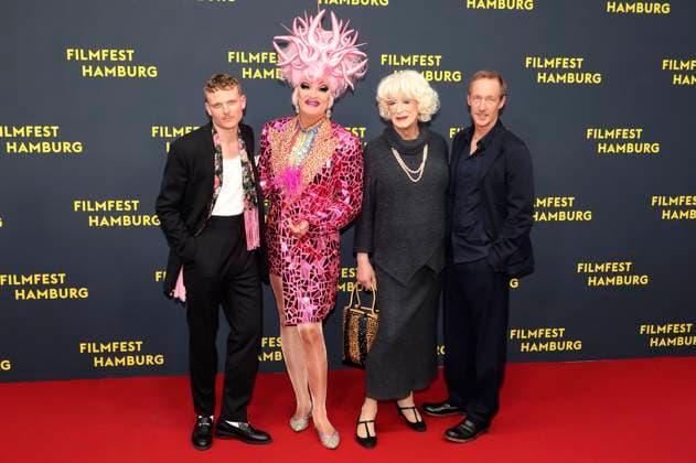 Johannes Hegemann, Olivia Jones, Lilo Wanders and Stephan Kampwirth at the premiere of the TV film Olivia at the 33 Filmfest Hamburg 2025 at Cinemaxx Dammtor Hamburg, 29 09 2025 Foto:xU.Geislerx xFuturexImagex olivia_5916
