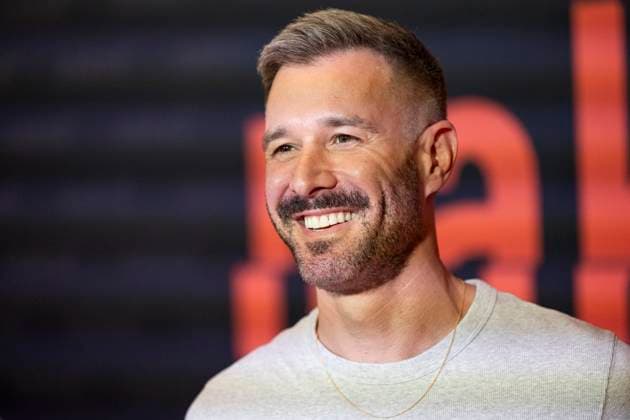 Actor Jochen SCHROPP mi , portrait, portrait, friendly, laughing, at the premiere of the ARD WDR TV series ,naked, at the Filmpalast Koeln, on 01 10 2025