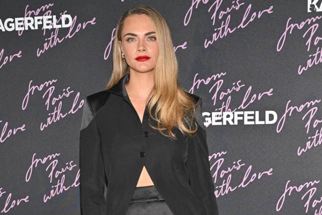 PFW Karl Lagerfeld From Paris With Love Party Cara Delevingne attending the Karl Lagerfeld From Paris With Love party during Paris Fashion Week in Paris, France on October 1, 2025. Photo by Julien Reynaud APS-Medias ABACAPRESS.COM Paris France  Copyright: xReynaudxJulien APS-Medias ABACAx