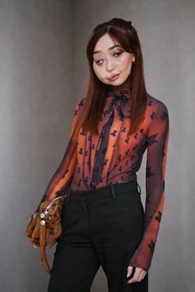 PFW Acne Studios Photocall Nikki Lilly attending the Acne Studios Womenswear Spring Summer 2026 show as part of Paris Fashion Week in Paris, France on October 01, 2025. Photo by Aurore Marechal ABACAPRESS.COM Paris France  Copyright: xMarechalxAurore ABACAx
