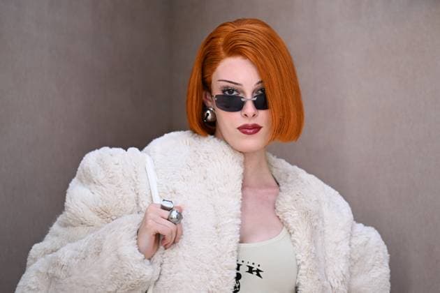 PFW Acne Studios Photocall Gigi Goode attending the Acne Studios Womenswear Spring Summer 2026 show as part of Paris Fashion Week in Paris, France on October 01, 2025. Photo by Aurore Marechal ABACAPRESS.COM Paris France  Copyright: xMarechalxAurore ABACAx