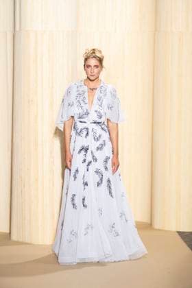 PFW - Christophe Guillarme Runway A model presents a creation by Christophe Guillarme for the Women Ready-to-wear Spring-Summer 2026 collection as part of the Paris Fashion Week, in Paris on September 30, 2025.Photo by Eliot Blondet ABACAPRESS.COM Paris France France  Copyright: xBlondetxEliot ABACAx