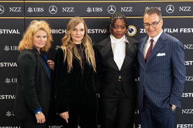Reta Guetg, Hildur Guðnadottir, Nia DaCosta and Christian Jungen at the premiere of the Amazon Prime Video film Hedda at the 21 Zurich Film Festival 2025 in the Kongresssaal Zurich, 01 10 ,2025 Foto:xA.xRaemyx xFuturexImagex hedda_5001