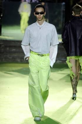 PFW - Casablanca Runway A model walks the runway during the Casablanca Womenswear Spring Summer 2026 show as part of Paris Fashion Week on October 01, 2025 in Paris, France. Photo by Alain-Gil Gonzalez ABACAPRESS.COM Paris France  Copyright: xGonzalezxAlain-Gil ABACAx