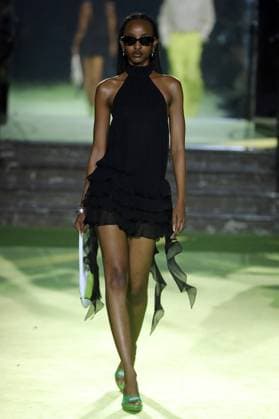 PFW - Casablanca Runway A model walks the runway during the Casablanca Womenswear Spring Summer 2026 show as part of Paris Fashion Week on October 01, 2025 in Paris, France. Photo by Alain-Gil Gonzalez ABACAPRESS.COM Paris France  Copyright: xGonzalezxAlain-Gil ABACAx