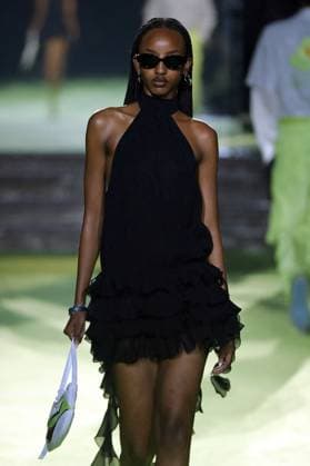 PFW - Casablanca Runway A model walks the runway during the Casablanca Womenswear Spring Summer 2026 show as part of Paris Fashion Week on October 01, 2025 in Paris, France. Photo by Alain-Gil Gonzalez ABACAPRESS.COM Paris France  Copyright: xGonzalezxAlain-Gil ABACAx