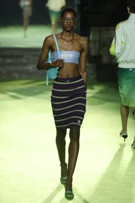 PFW - Casablanca Runway A model walks the runway during the Casablanca Womenswear Spring Summer 2026 show as part of Paris Fashion Week on October 01, 2025 in Paris, France. Photo by Alain-Gil Gonzalez ABACAPRESS.COM Paris France  Copyright: xGonzalezxAlain-Gil ABACAx