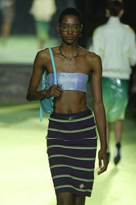 PFW - Casablanca Runway A model walks the runway during the Casablanca Womenswear Spring Summer 2026 show as part of Paris Fashion Week on October 01, 2025 in Paris, France. Photo by Alain-Gil Gonzalez ABACAPRESS.COM Paris France  Copyright: xGonzalezxAlain-Gil ABACAx