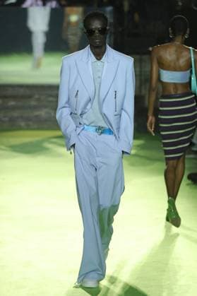 PFW - Casablanca Runway A model walks the runway during the Casablanca Womenswear Spring Summer 2026 show as part of Paris Fashion Week on October 01, 2025 in Paris, France. Photo by Alain-Gil Gonzalez ABACAPRESS.COM Paris France  Copyright: xGonzalezxAlain-Gil ABACAx