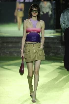 PFW - Casablanca Runway A model walks the runway during the Casablanca Womenswear Spring Summer 2026 show as part of Paris Fashion Week on October 01, 2025 in Paris, France. Photo by Alain-Gil Gonzalez ABACAPRESS.COM Paris France  Copyright: xGonzalezxAlain-Gil ABACAx