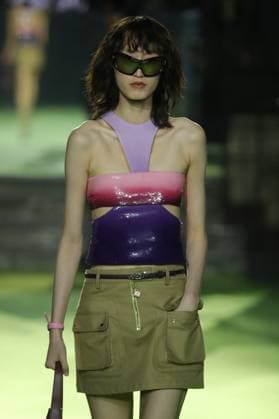 PFW - Casablanca Runway A model walks the runway during the Casablanca Womenswear Spring Summer 2026 show as part of Paris Fashion Week on October 01, 2025 in Paris, France. Photo by Alain-Gil Gonzalez ABACAPRESS.COM Paris France  Copyright: xGonzalezxAlain-Gil ABACAx