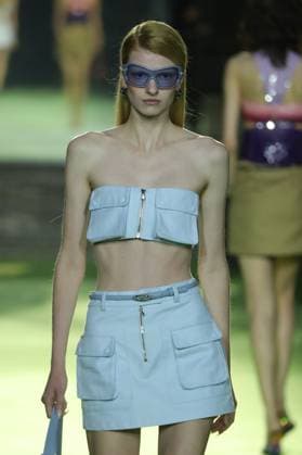 PFW - Casablanca Runway A model walks the runway during the Casablanca Womenswear Spring Summer 2026 show as part of Paris Fashion Week on October 01, 2025 in Paris, France. Photo by Alain-Gil Gonzalez ABACAPRESS.COM Paris France  Copyright: xGonzalezxAlain-Gil ABACAx