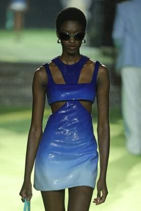 PFW - Casablanca Runway A model walks the runway during the Casablanca Womenswear Spring Summer 2026 show as part of Paris Fashion Week on October 01, 2025 in Paris, France. Photo by Alain-Gil Gonzalez ABACAPRESS.COM Paris France  Copyright: xGonzalezxAlain-Gil ABACAx