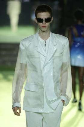 PFW - Casablanca Runway A model walks the runway during the Casablanca Womenswear Spring Summer 2026 show as part of Paris Fashion Week on October 01, 2025 in Paris, France. Photo by Alain-Gil Gonzalez ABACAPRESS.COM Paris France  Copyright: xGonzalezxAlain-Gil ABACAx