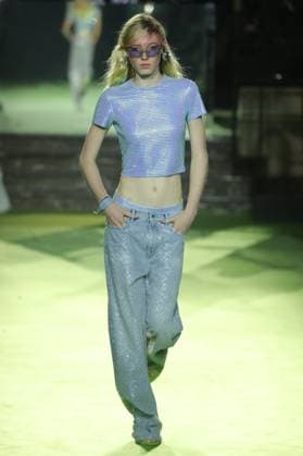 PFW - Casablanca Runway A model walks the runway during the Casablanca Womenswear Spring Summer 2026 show as part of Paris Fashion Week on October 01, 2025 in Paris, France. Photo by Alain-Gil Gonzalez ABACAPRESS.COM Paris France  Copyright: xGonzalezxAlain-Gil ABACAx