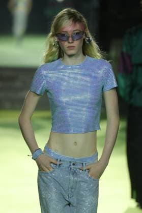 PFW - Casablanca Runway A model walks the runway during the Casablanca Womenswear Spring Summer 2026 show as part of Paris Fashion Week on October 01, 2025 in Paris, France. Photo by Alain-Gil Gonzalez ABACAPRESS.COM Paris France  Copyright: xGonzalezxAlain-Gil ABACAx