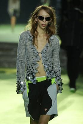 PFW - Casablanca Runway A model walks the runway during the Casablanca Womenswear Spring Summer 2026 show as part of Paris Fashion Week on October 01, 2025 in Paris, France. Photo by Alain-Gil Gonzalez ABACAPRESS.COM Paris France  Copyright: xGonzalezxAlain-Gil ABACAx