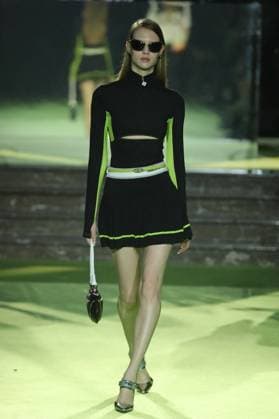 PFW - Casablanca Runway A model walks the runway during the Casablanca Womenswear Spring Summer 2026 show as part of Paris Fashion Week on October 01, 2025 in Paris, France. Photo by Alain-Gil Gonzalez ABACAPRESS.COM Paris France  Copyright: xGonzalezxAlain-Gil ABACAx