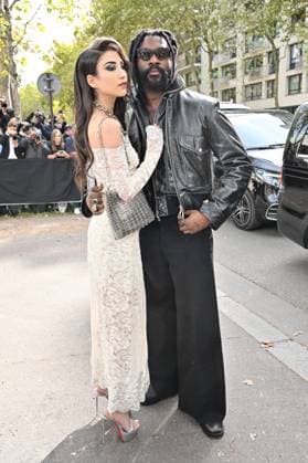 PFW Rabanne Outside Arrivals Milla Lapidus, Damso arriving at Rabanne show during Paris Fashion Week in Paris, France on October 2, 2025. Photo by Julien Reynaud APS-Medias ABACAPRESS.COM Paris France  Copyright: xReynaudxJulien APS-Medias ABACAx