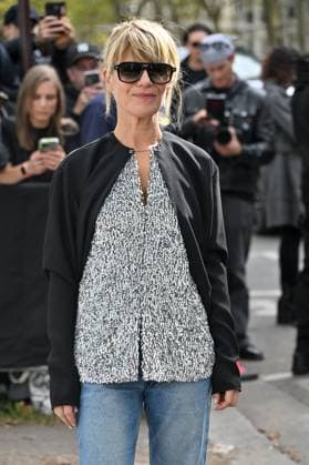 PFW Rabanne Outside Arrivals Marina Fois arriving at Rabanne show during Paris Fashion Week in Paris, France on October 2, 2025. Photo by Julien Reynaud APS-Medias ABACAPRESS.COM Paris France  Copyright: xReynaudxJulien APS-Medias ABACAx