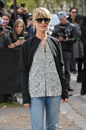 PFW Rabanne Outside Arrivals Marina Fois arriving at Rabanne show during Paris Fashion Week in Paris, France on October 2, 2025. Photo by Julien Reynaud APS-Medias ABACAPRESS.COM Paris France  Copyright: xReynaudxJulien APS-Medias ABACAx