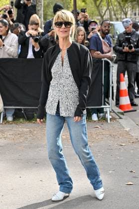 PFW Rabanne Outside Arrivals Marina Fois arriving at Rabanne show during Paris Fashion Week in Paris, France on October 2, 2025. Photo by Julien Reynaud APS-Medias ABACAPRESS.COM Paris France  Copyright: xReynaudxJulien APS-Medias ABACAx